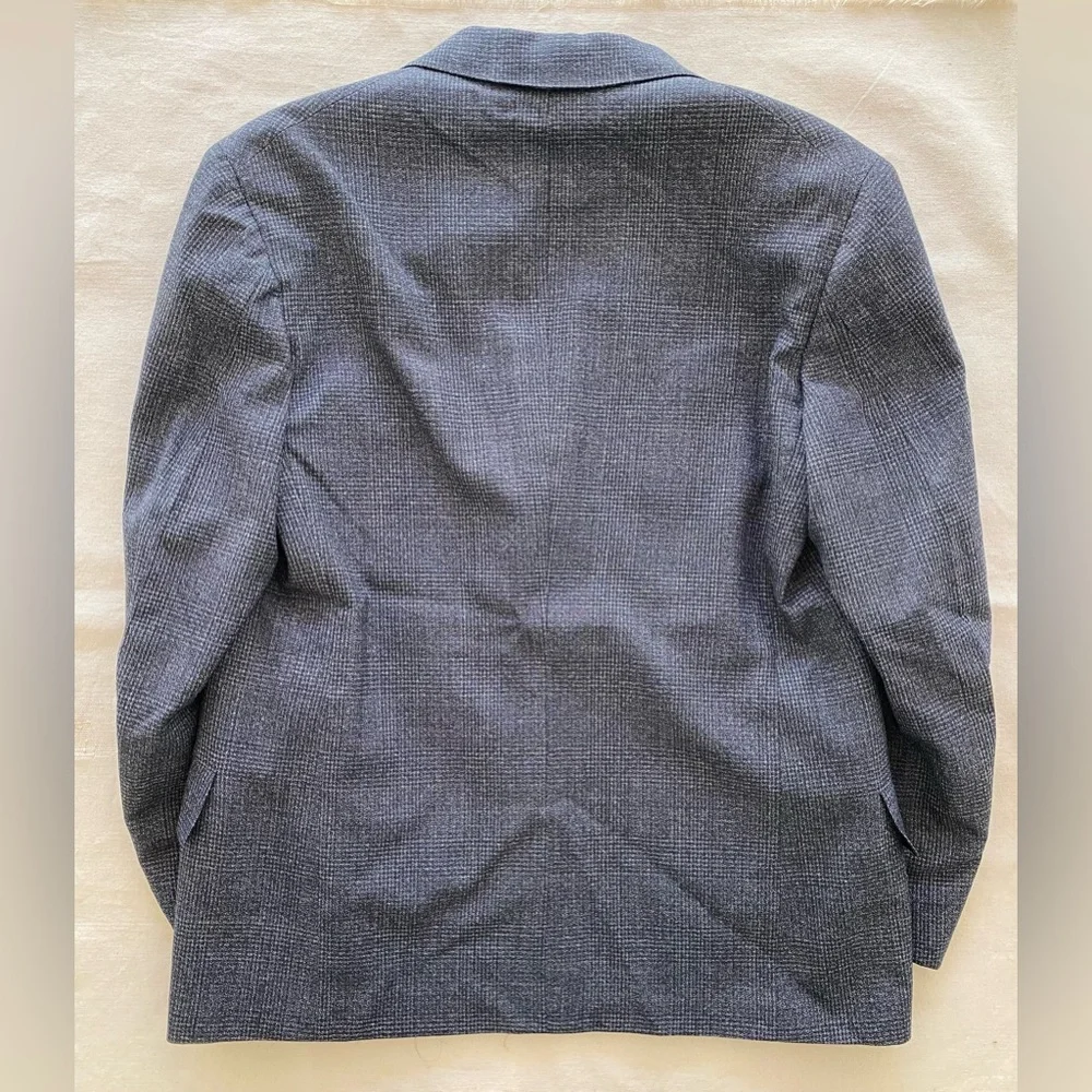 1930s Union Made Strictly Custom Tailoring Dark Grey Men's Blazer Mob Clean Cut - Picture 9 of 12